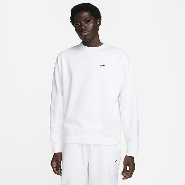 Mens White Solo Swoosh Collection Hoodies Pullovers. Nike